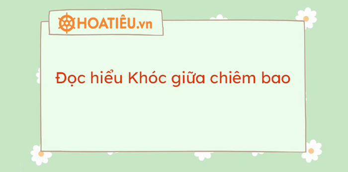 Khóc giữa chiêm bao đọc hiểu 