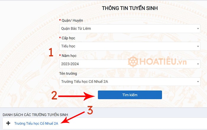 Cách tra cứu thông tin phân tuyến học sinh đầu cấp