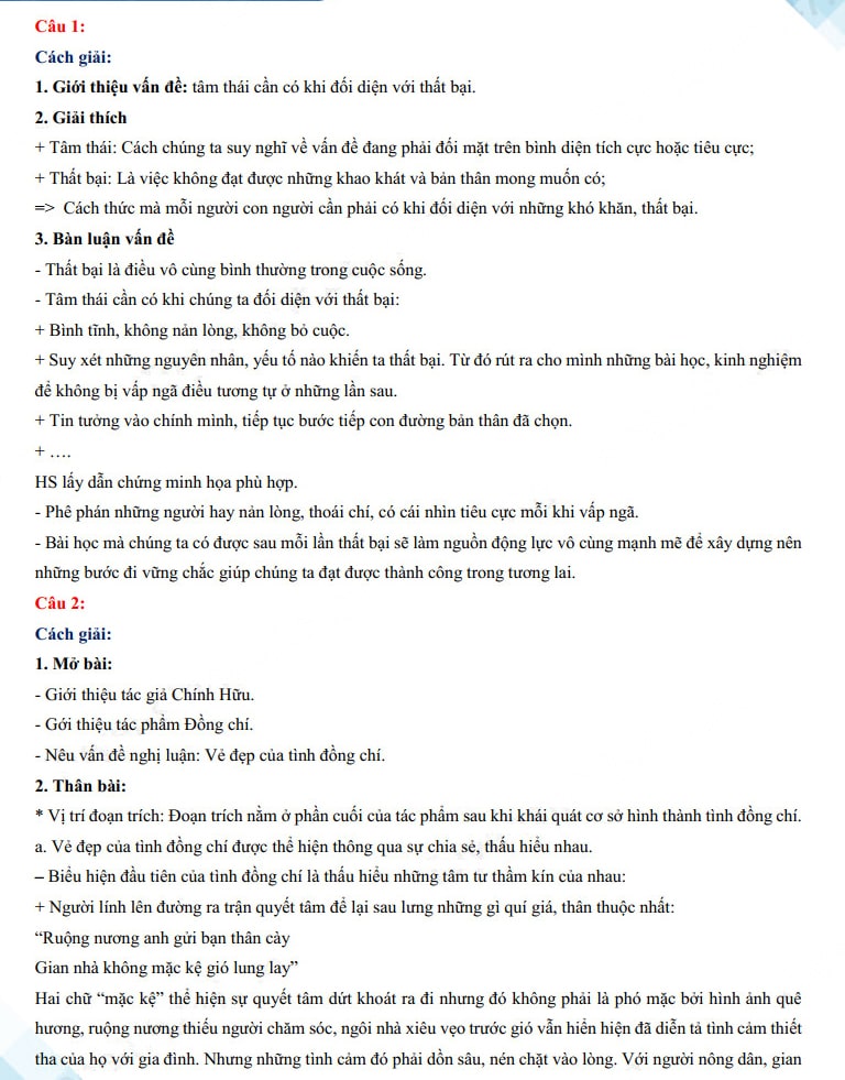 Đáp án đề thi vào 10 môn Văn Kiên Giang 2023