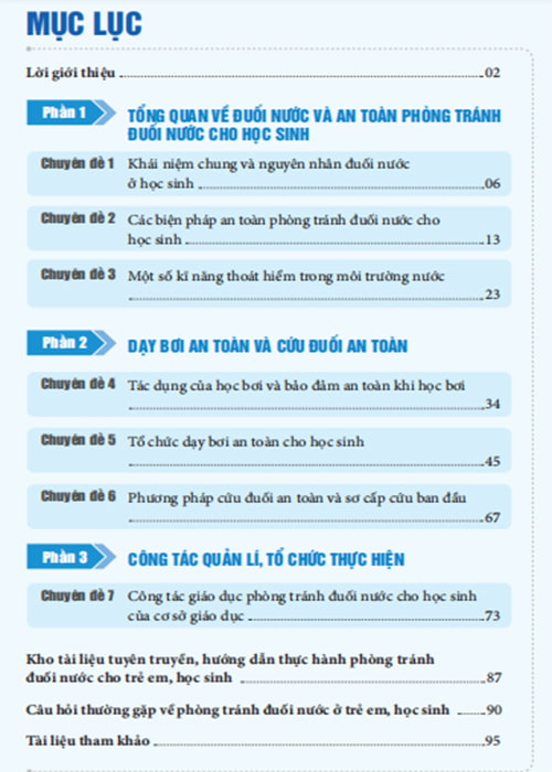 Tài liệu Giáo dục phòng tránh đuối nước học sinh