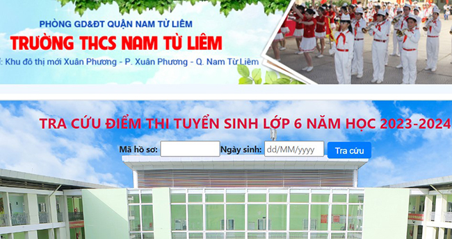 Tra cứu điểm thi vào lớp 6 THSC Nam Từ Liêm 2023