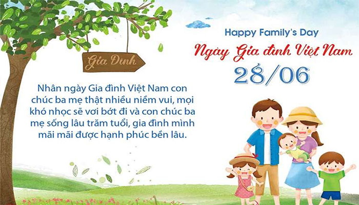 Tải mẫu thiệp chúc mừng ngày Gia đình Việt Nam 28/6