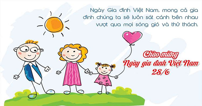 Thiệp chúc mừng ngày Gia đình Việt Nam