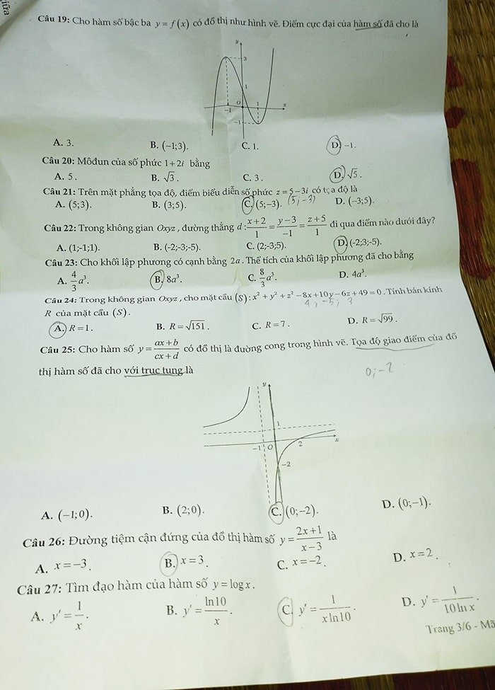 Đề thi thử THPT môn Toán Nam Định 2023 - lần 2