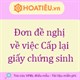 Đơn đề nghị về việc cấp lại giấy chứng sinh 2024