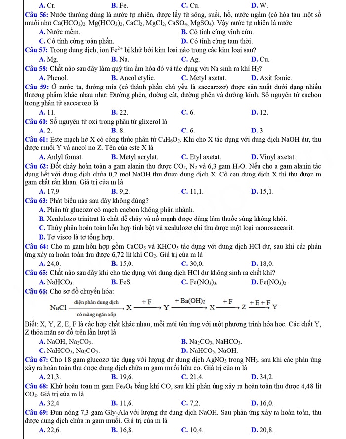  Đáp án chi tiết đề thi thử môn Hóa chuyên Vinh 