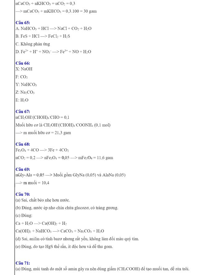  Đáp án chi tiết đề thi thử môn Hóa chuyên Vinh 