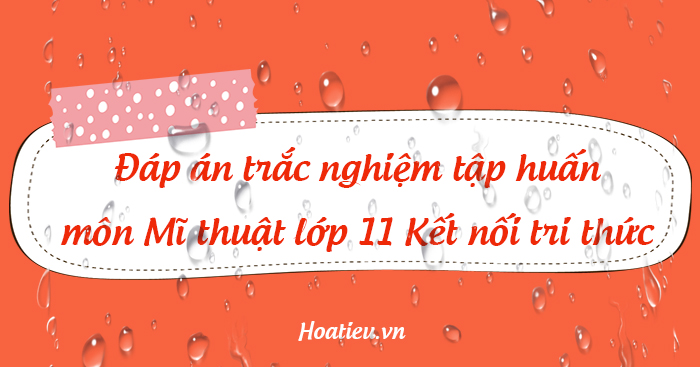 Đáp án trắc nghiệm tập huấn Mĩ thuật 11 Kết nối tri thức