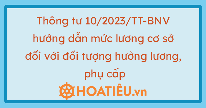Thông tư số 10/2023/TT-BNV