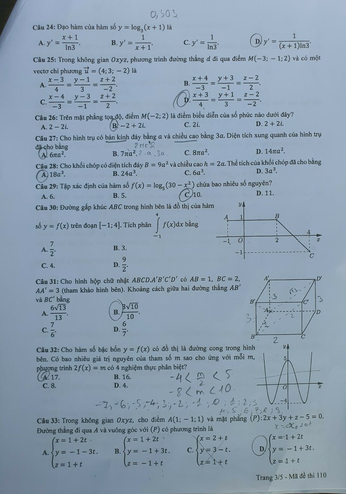 Đề Toán THPT quốc gia 2023 chính thức