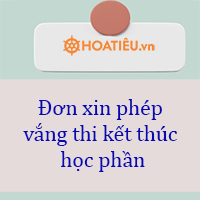 2 Đơn xin phép vắng thi kết thúc học phần 2024