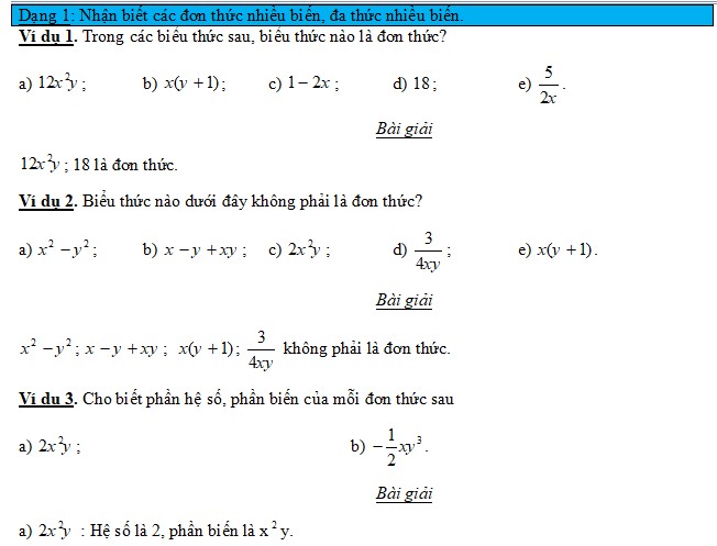 Nội dung phiếu bài tập toán 8 KNTT