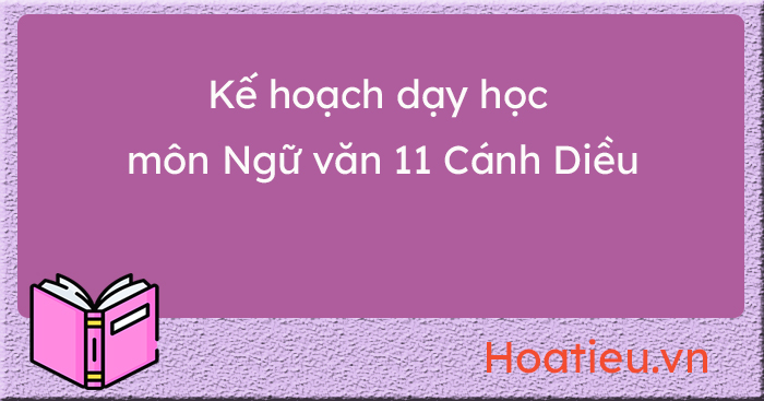 Kế hoạch giáo dục Ngữ văn 11 Cánh Diều