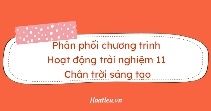 PPCT Hoạt động trải nghiệm 11 Chân trời sáng tạo