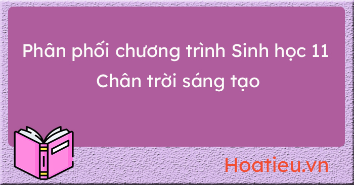 Phân phối chương trình môn Sinh học 11 Chân trời sáng tạo