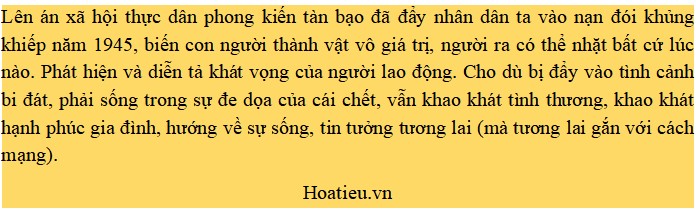 Giá trị tư tưởng tác phẩm Vợ nhặt