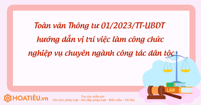 Nội dung Thông tư 01/2023/TT-UBDT