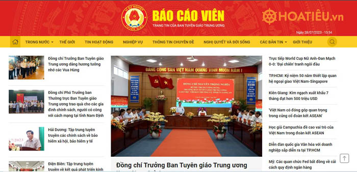 Trang thong tin điện tử báo cáo viên
