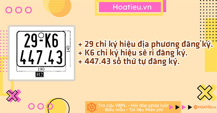 Mẫu biển số xe máy trong nước theo mã định danh