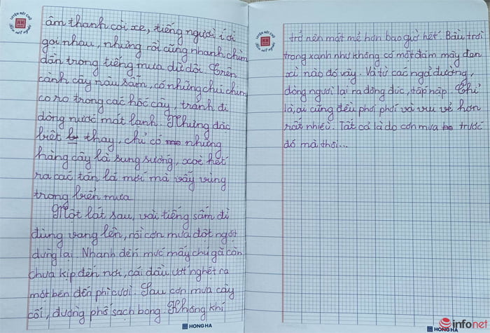 Bài văn tả cơn mưa của học sinh