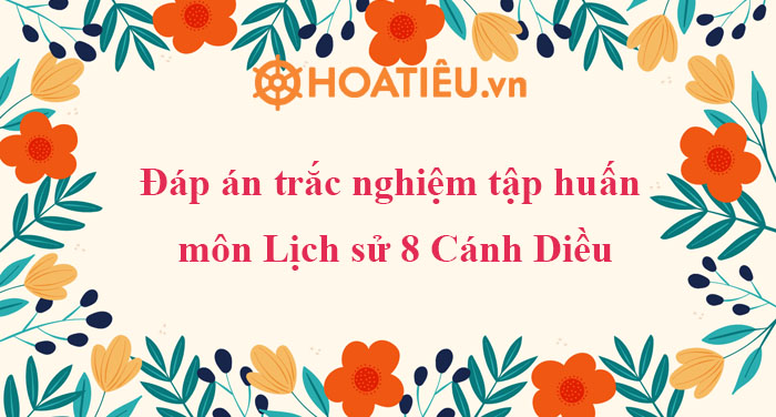 Đáp án trắc nghiệm tập huấn môn Lịch sử 8 Cánh Diều - HoaTieu.vn