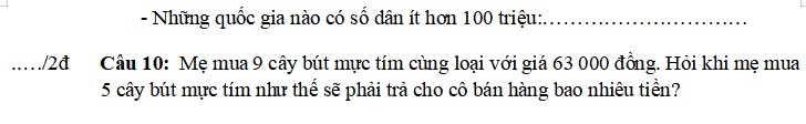 Đề thi Toán lớp 4 Học kì 1 Kết nối tri thức