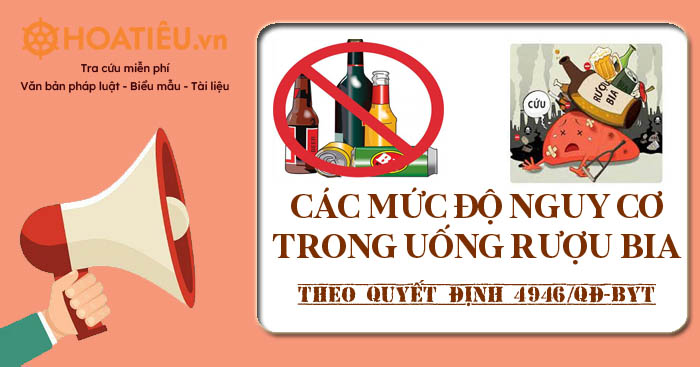 Có bao nhiêu mức độ nguy cơ trong uống rượu bia