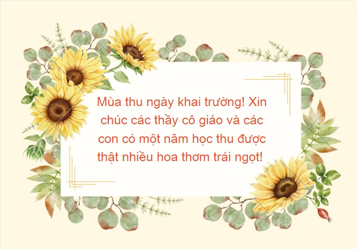 Mẫu thiệp chúc mừng khai giảng đẹp nhất