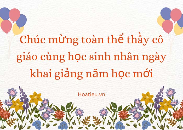 Mẫu thiệp chúc mừng khai giảng đẹp nhất