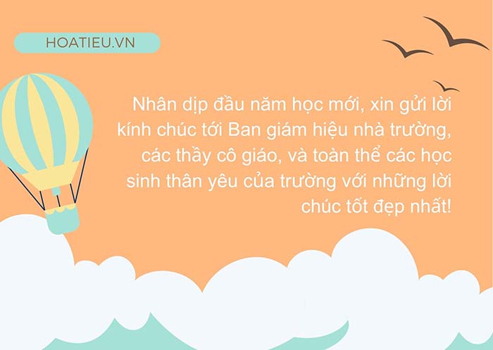 Mẫu thiệp chúc mừng khai giảng đẹp nhất