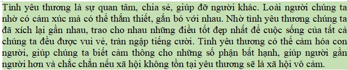 Tình yêu thương đã làm giàu tâm hồn chúng ta như thế nào?