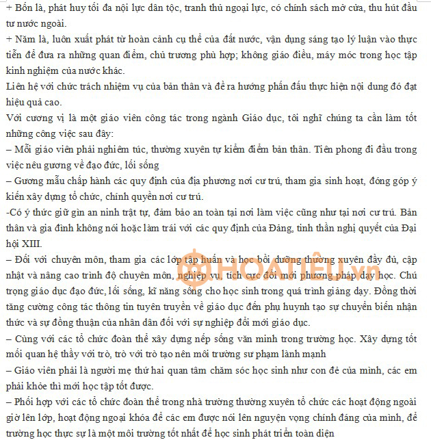  Bài thu hoạch chính trị hè 2023 