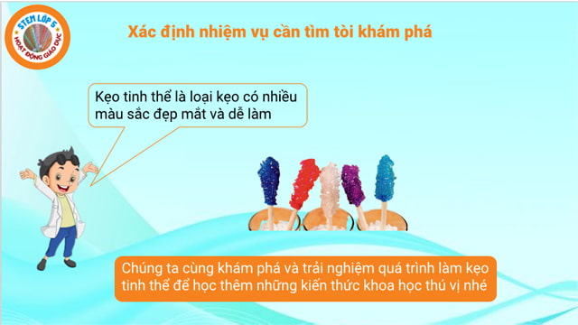 Giáo án STEM lớp 5: Kẹo tinh thể