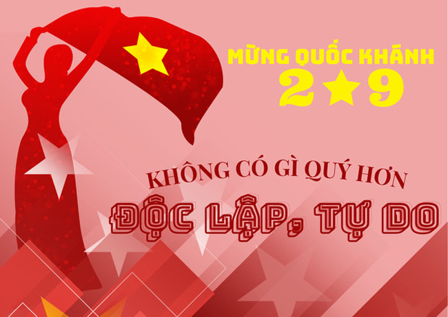 Thiệp mừng ngày Lễ Quốc khánh 2/9 đẹp, ý nghĩa