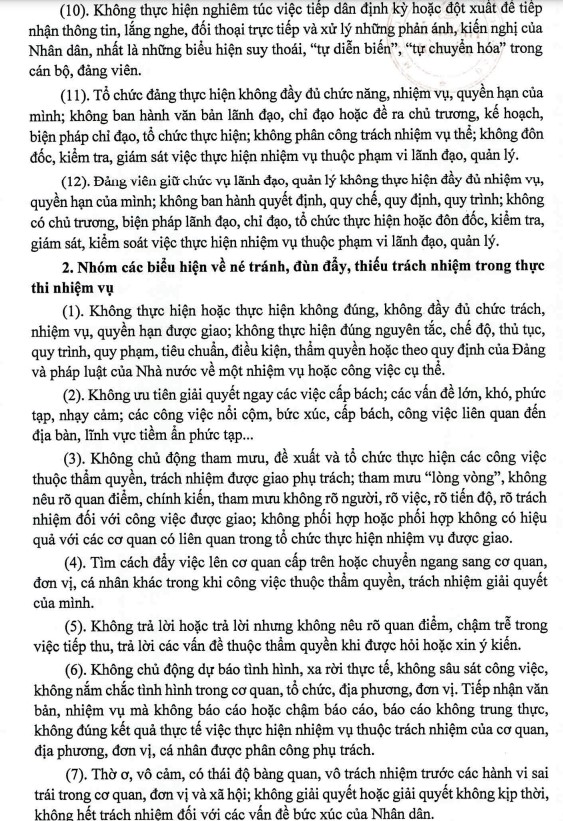 Hà Nội công bố 21 biểu hiện nhận diện cán bộ vi phạm kỷ luật