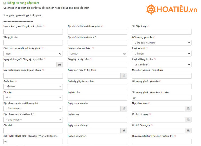 Hướng dẫn khai lý lịch tư pháp online mới nhất