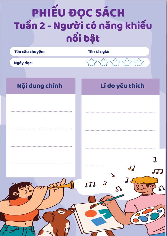 Phiếu Đọc mở rộng Tiếng Việt lớp 4 Kết nối tri thức