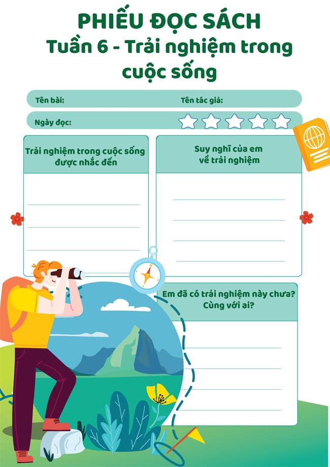 Phiếu Đọc mở rộng Tiếng Việt lớp 4 Kết nối tri thức