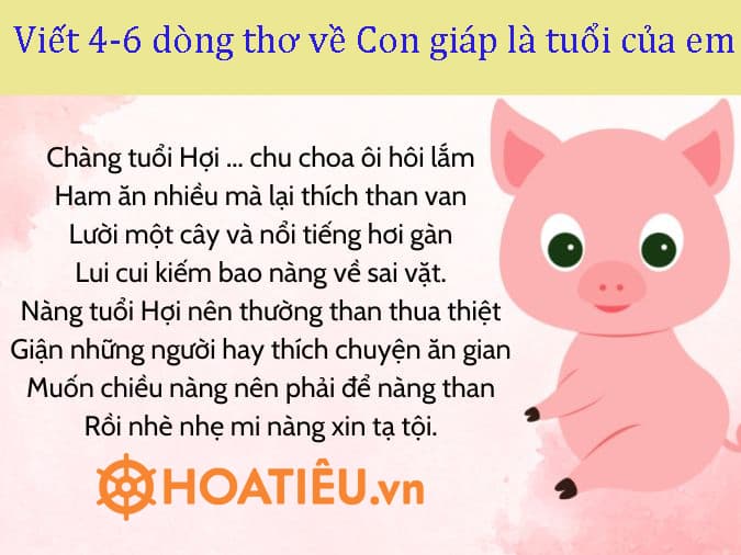 Top 6 mẫu Viết đoạn văn (hoặc 4-6 dòng thơ) về Con giáp là tuổi của em 2024 hay nhất