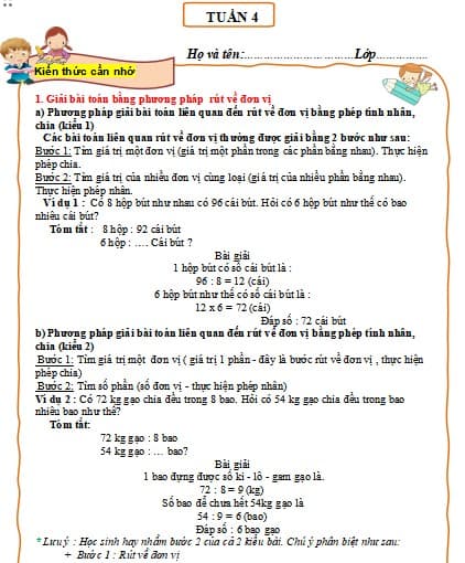 Bài tập cuối tuần Toán lớp 5 có đáp án