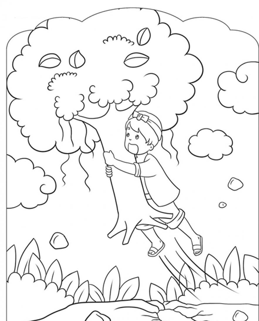  Bộ tranh tô màu chị Hằng chú Cuội chibi 