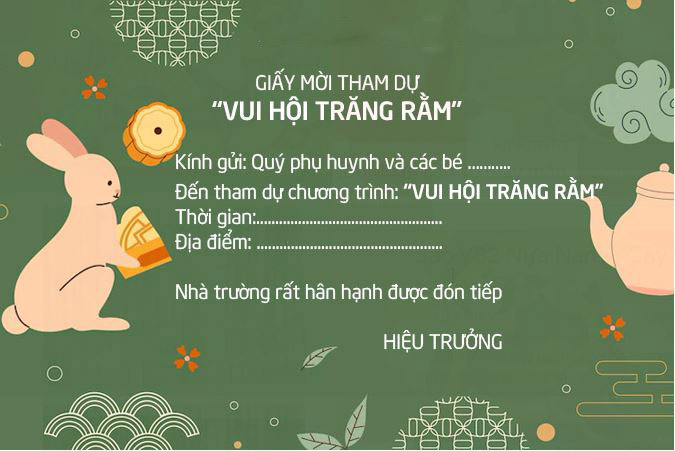 mẫu giấy mời tham dự chương trình Tết Trung Thu