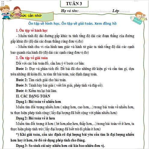 Phiếu bài tập cuối tuần Toán lớp 3 Cánh Diều