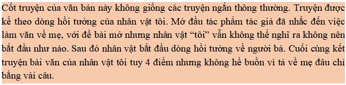 Cốt truyện của văn bản Người mẹ vườn cau có gì đáng chú ý