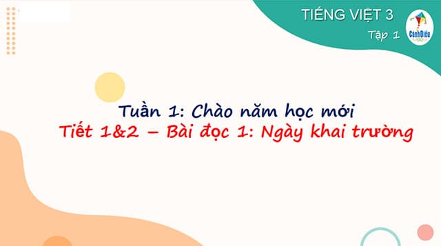 Giáo án PowerPoint Tiếng Việt 3 Cánh Diều