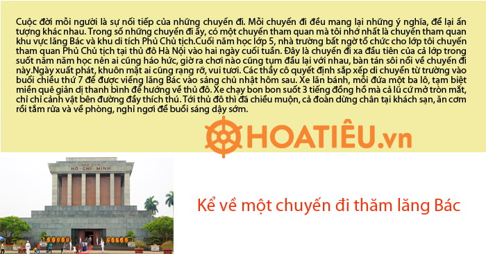 Kể về một chuyến đi thăm lăng Bác