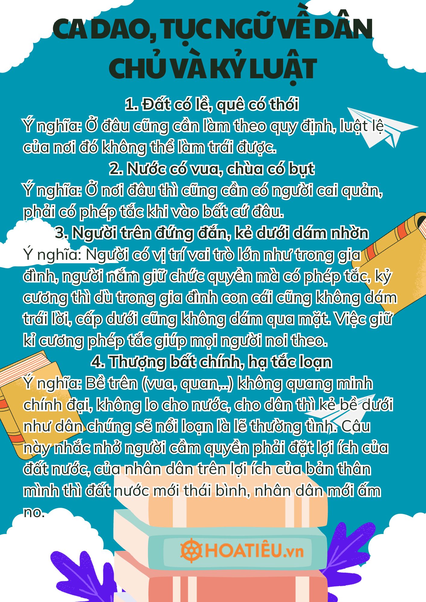 Ca dao, tục ngữ về dân chủ và kỉ luật