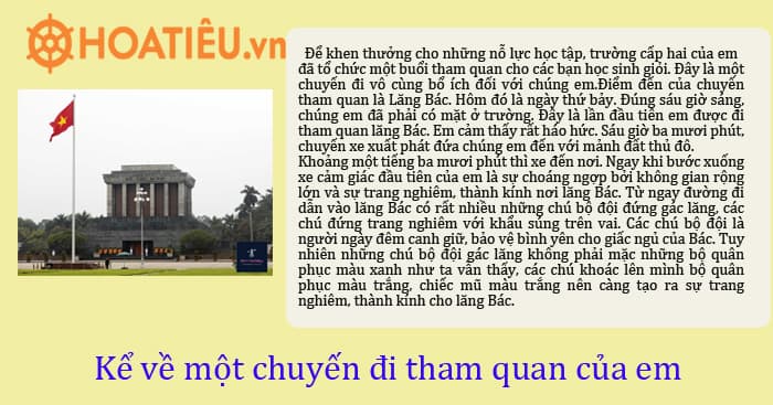 viết bài văn kể lại một chuyến đi tham quan	