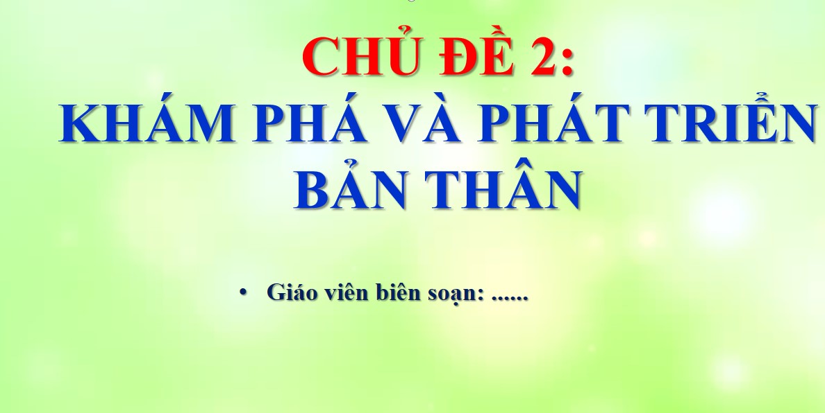 Giáo án PPT Hoạt động trải nghiệm 10 Cánh Diều chủ đề 2