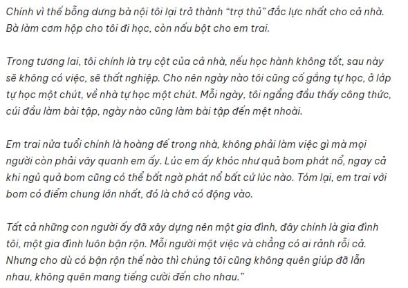 Bài văn kể về gia đình em